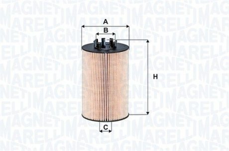 Фільтр оливний MB A-class (W169)/ B-class (W245) 1.5-2.0 04-12 MAGNETI MARELLI 153071762435