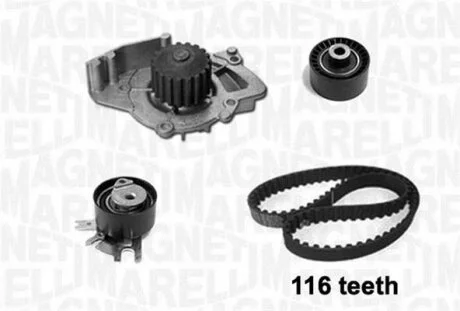 Водяний насос + зубчастий ремінь MAGNETI MARELLI 341401690001