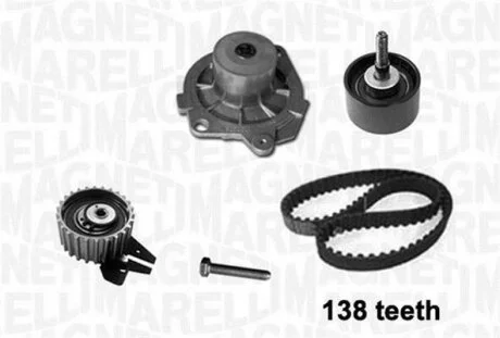 Водяний насос + зубчастий ремінь MAGNETI MARELLI 341403980001