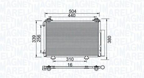 Радіатор кондиціонера в зборі MAGNETI MARELLI 350203736000 (фото 1)