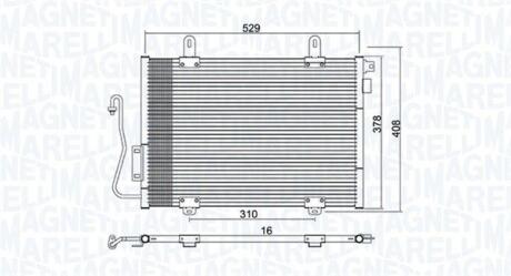 Радіатор кондиціонера в зборі MAGNETI MARELLI 350203775000