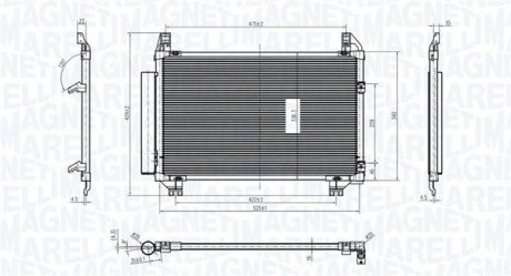 Радіатор кондиціонера в зборі MAGNETI MARELLI 350203837000