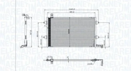 Радіатор кондиціонера в зборі MAGNETI MARELLI 350203840000