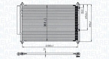Радіатор кондиціонера в зборі MAGNETI MARELLI 350203850000