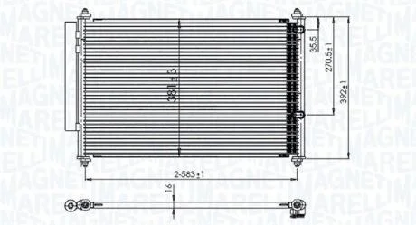 Радіатор кондиціонера в зборі MAGNETI MARELLI 350203850000