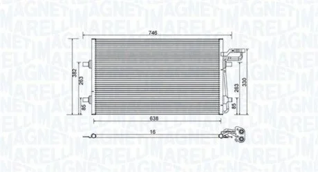 Радіатор кондиціонера в зборі MAGNETI MARELLI 350203934000
