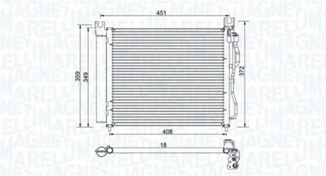 Радіатор кондиціонера в зборі MAGNETI MARELLI 350203952000