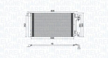 Радіатор кондиціонера в зборі MAGNETI MARELLI 350203962000