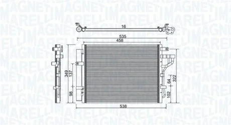 Радіатор кондиціонера в зборі MAGNETI MARELLI 350203981000