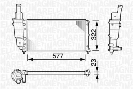 Радіатор, охолодження двигуна MAGNETI MARELLI 350213114000