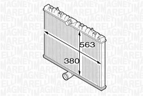 Радіатор основний CITROEN JUMPY 07-16; FIAT Scudo 07-16; PEUGEOT EXPERT 07-16 MAGNETI MARELLI 350213127300