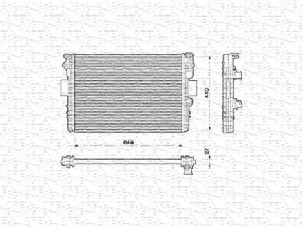 Радиатор, охлаждение двигателя MAGNETI MARELLI 350213169000 (фото 1)