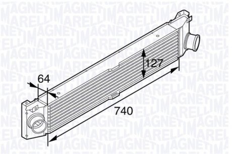 Радіатор, охолодження двигуна MAGNETI MARELLI 351319201990 (фото 1)