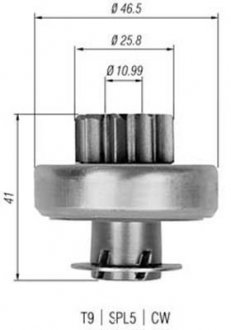 Бендікс стартера MAGNETI MARELLI 940113020324 (фото 1)