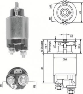 Тяговое реле, стартер MAGNETI MARELLI 940113050233