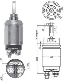 Тяговое реле, стартер MAGNETI MARELLI 940113050259