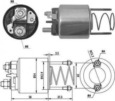 Тяговое реле, стартер MAGNETI MARELLI 940113050382