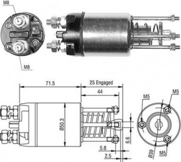 Электромагнит стартера MAGNETI MARELLI 940113050460 (фото 1)