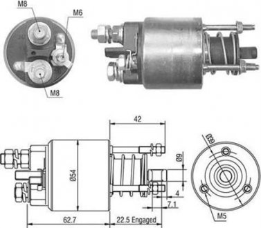 Тяговое реле, стартер MAGNETI MARELLI 940113050491