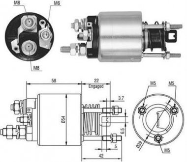 Тягове реле, стартер MAGNETI MARELLI 940113050526