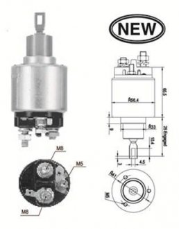 Тяговое реле, стартер MAGNETI MARELLI 940113050557