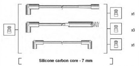 Комплект проводов зажигания MAGNETI MARELLI 941125180672 (фото 1)