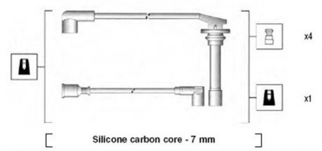 Комплект проводов зажигания MAGNETI MARELLI 941275010862 (фото 1)