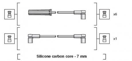 Проволока зажигания, набор MAGNETI MARELLI 941318111136