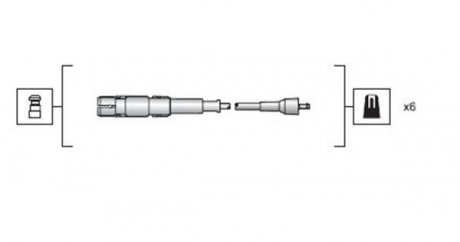 Дроти запалення, набір MAGNETI MARELLI 941318111149