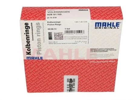Кільця поршневі MAHLE / KNECHT 02801N0