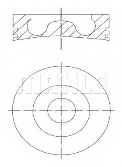 Поршень R.V.I., VOLVO MAHLE / KNECHT 099 PI 00127 000 (фото 1)