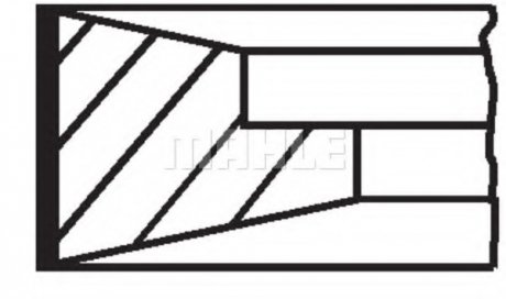 Кільця поршневі MAHLE / KNECHT 099 RS 00127 0N0 (фото 1)