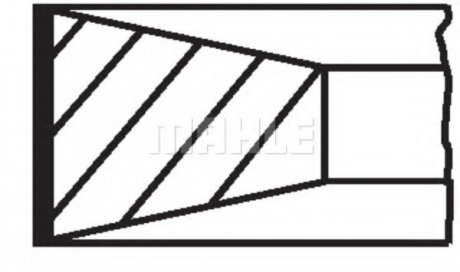 Кольца поршневые (1cyl). R.V.I MAHLE / KNECHT 209 53 V0