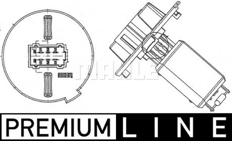 OPORNIK DMUCHAWY BEHR PREMIUM LINE MAHLE / KNECHT ABR57000P (фото 1)