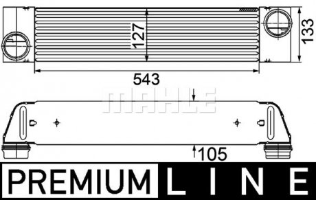 INTERCOOLER BEHR PREMIUM LINE MAHLE / KNECHT CI193000P (фото 1)
