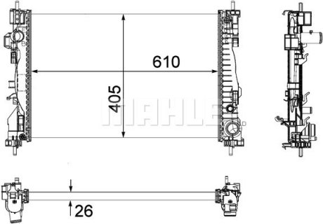 CHLODNICA WODY BEHR PREMIUM LINE MAHLE / KNECHT CR1178000P