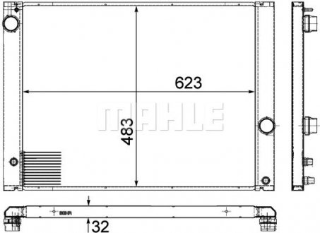 CHLODNICA WODY BEHR PREMIUM LINE MAHLE / KNECHT CR1682000P (фото 1)