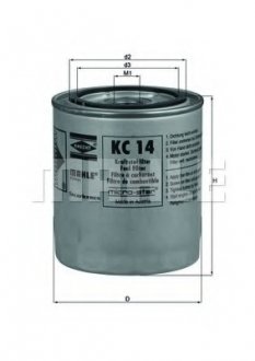 Топливный фильтр MAHLE / KNECHT KC 14 (фото 1)