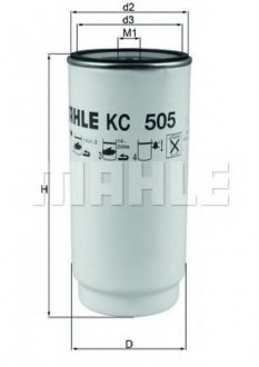 Фільтр палива / TRUCK MERCEDES TRUCKS MAHLE / KNECHT KC 505D (фото 1)