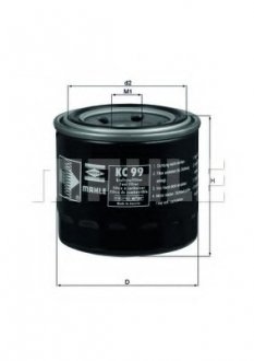 Топливный фильтр MAHLE / KNECHT KC99 (фото 1)