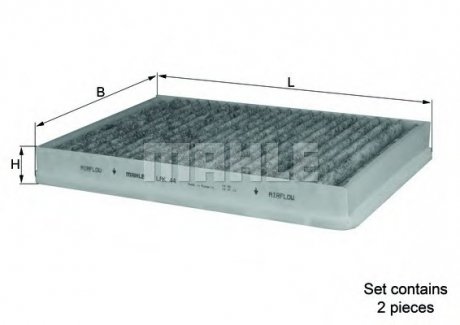 Фільтр повітря (салону) MAHLE / KNECHT LAK44