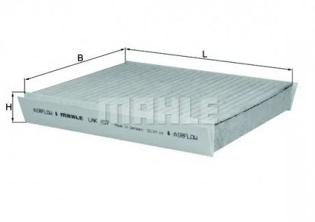 Фільтр салону Mahle CITROEN/FIAT/OPEL/PEUGEOT Nemo,Doblo,Fiorino,Combo,Bipper 1,3-1,4 HDI 1,6-2,0 CD MAHLE / KNECHT LAK457