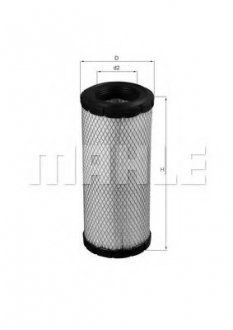 Фільтр повітряний MAHLE / KNECHT LX1241 (фото 1)