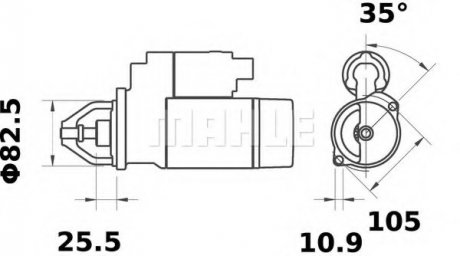 Стартер MAHLE / KNECHT MS 27 (фото 1)