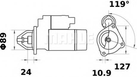 Стартер MAHLE / KNECHT MS 5 (фото 1)