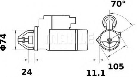 Стартер MAHLE / KNECHT MS 86 (фото 1)