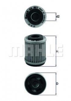 Фильтр MAHLE / KNECHT OX 801 (фото 1)