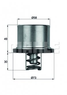 Термостат системи охолодження MAHLE / KNECHT THD171