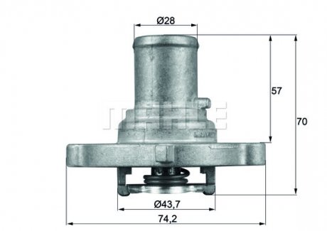 Термостат, охолоджуюча рідина MAHLE / KNECHT TI 122 87D