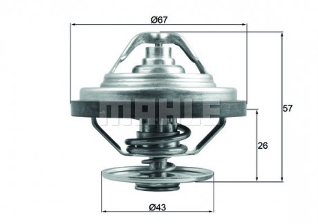 Подвійний термостат MAHLE / KNECHT TX 158 87